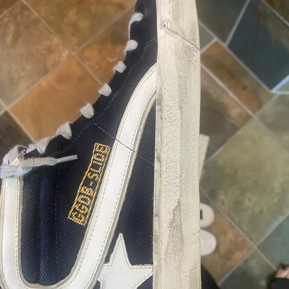 Golden Goose slide.Blue denim and leather white star.Size 37. = 7 in women - Picture 7 of 10